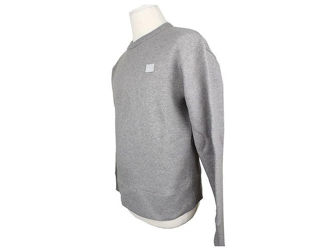 Acne Grau melierte Herren-Fleece-Sweatshirt XS Braun - Ansicht 2