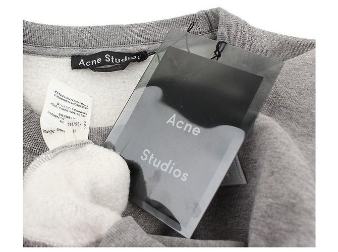 Acne Grau melierte Herren-Fleece-Sweatshirt XS Braun - Ansicht 5