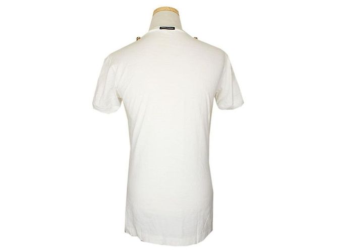 Dolce & Gabbana Top de malha de algodão com contas no pescoço Prata - vista 2