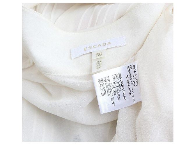 Escada Blusa de encaje marfil con volantes Plata - vista 3