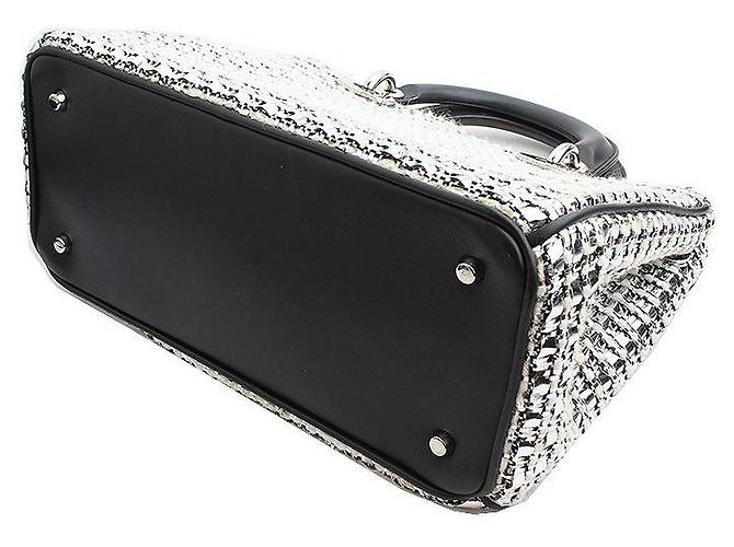 Borsa Tote e a Spalla Lady Dior Edizione Limitata in Tweed Metallico Multicolore - vista 4