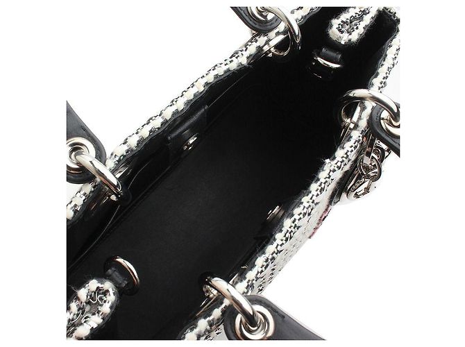 Borsa Tote e a Spalla Lady Dior Edizione Limitata in Tweed Metallico Multicolore - vista 5