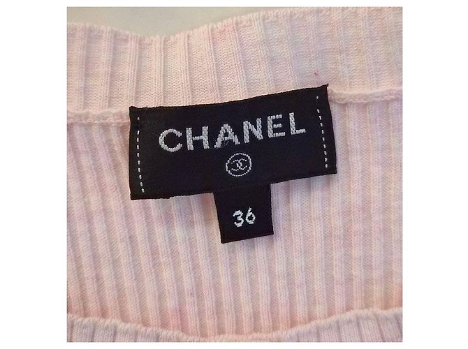 Chanel Cardigã de malha com mangas curtas e acabamento em renda Multicor - vista 6