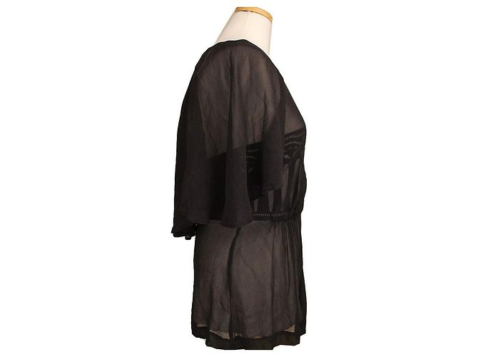 Chloé Blusa de seda negra transparente de by Chloe Negro - vista 3