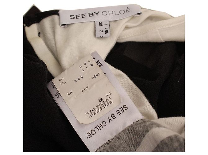 Chloé Blusa de seda negra transparente de by Chloe Negro - vista 5