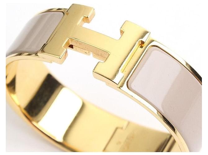 Hermès Bracciale Taupe in Oro Click-Clack Multicolore - vista 5
