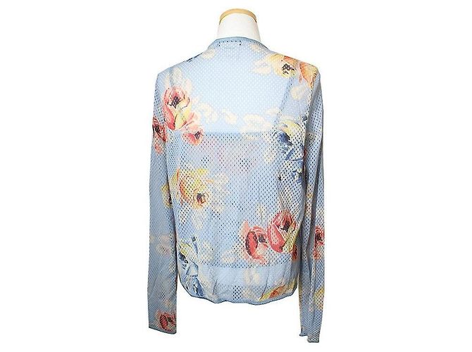 Dior Hellblaues Mesh-Zwillingsset Cardigan Tank Top - Ansicht 2