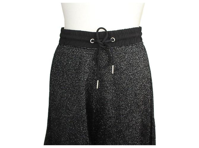 Sandro Shorts Elasticizzati Neri Metallici Nero - vista 6