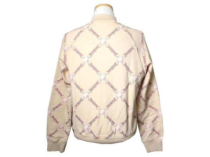 Hermès Chaqueta de algodón beige con botones a presión Castaño - vista 2