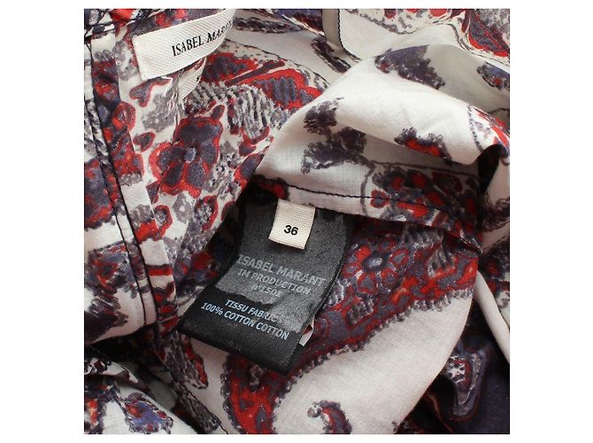 Vestido de algodón estampado Isabel Marant Étoile Multicolor - vista 3