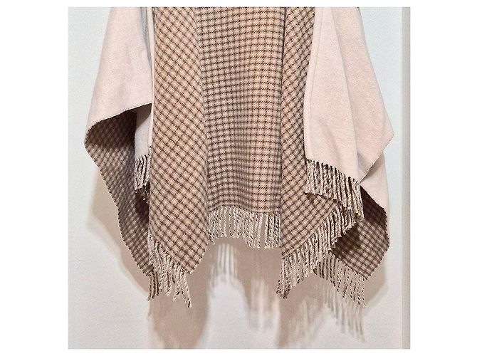 Fendi Poncho con capucha de cachemira con logo y flecos Multicolor - vista 5