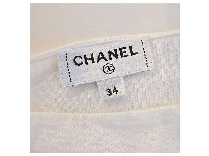 Chanel Camiseta de algodón con logo CC recortado de manga corta Multicolor - vista 6
