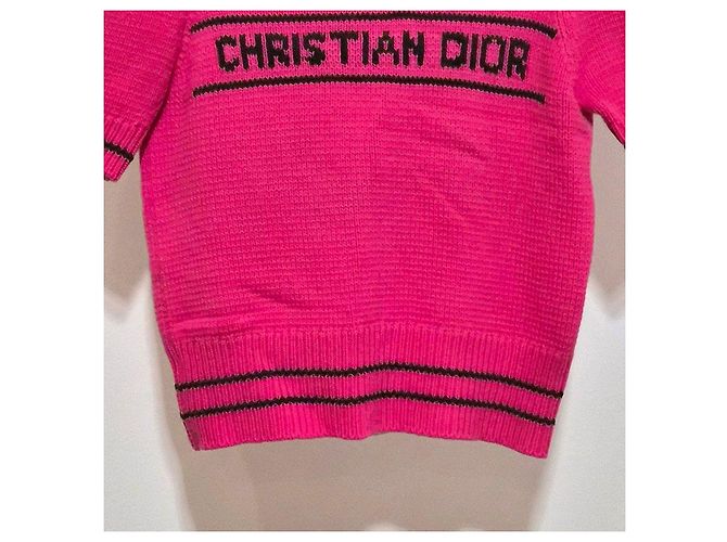 Dior Suéter de cachemira de manga corta Christian Rosa - vista 5