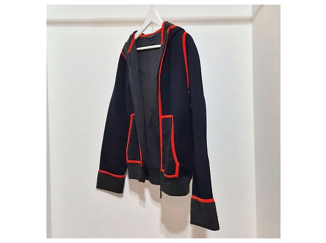 Louis Vuitton Felpa con cappuccio e zip a contrasto Flight Mode Nero - vista 2