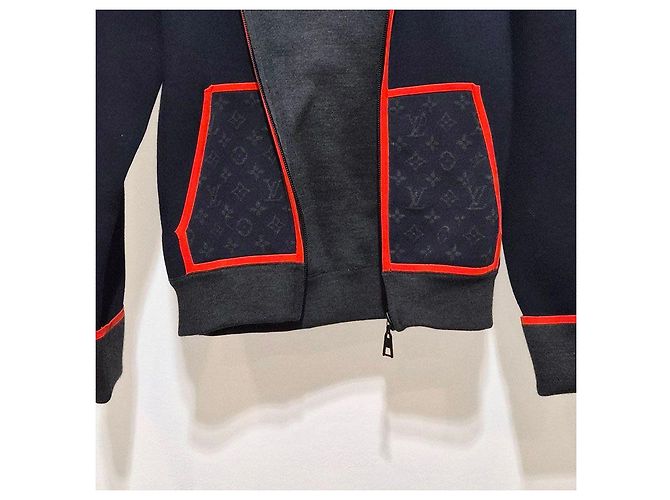 Louis Vuitton Felpa con cappuccio e zip a contrasto Flight Mode Nero - vista 5