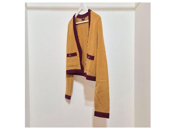 Chanel Kurzer Cashmere-Strickcardigan Orange - Ansicht 2