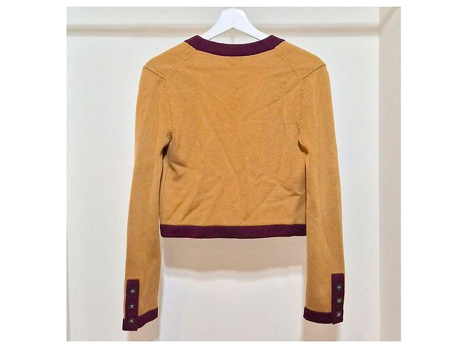 Chanel Kurzer Cashmere-Strickcardigan Orange - Ansicht 3