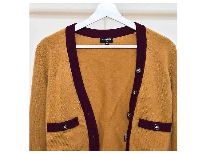 Chanel Kurzer Cashmere-Strickcardigan Orange - Ansicht 4