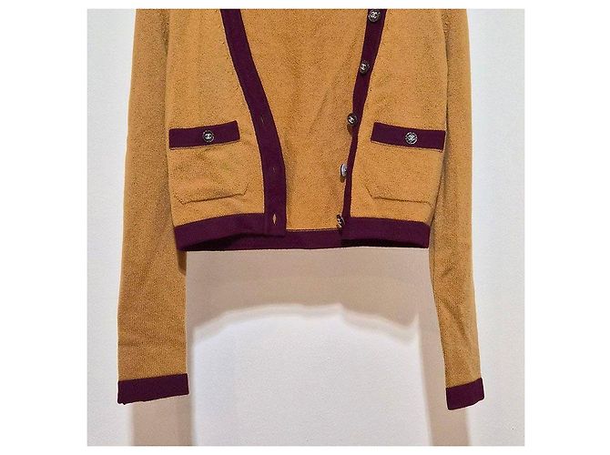 Chanel Kurzer Cashmere-Strickcardigan Orange - Ansicht 5