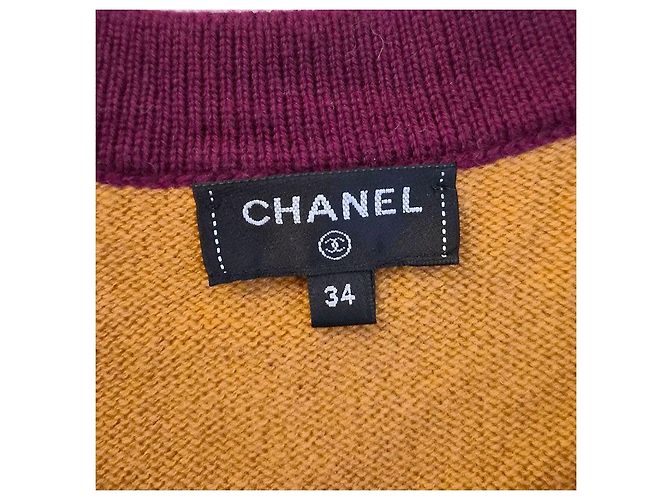 Chanel Kurzer Cashmere-Strickcardigan Orange - Ansicht 6