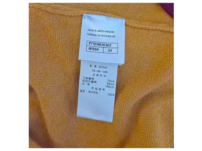 Chanel Kurzer Cashmere-Strickcardigan Orange - Ansicht 7