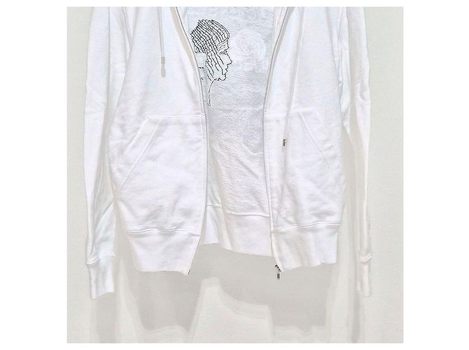 Chanel Felpa con cappuccio e zip con logo graffiti Argento - vista 5