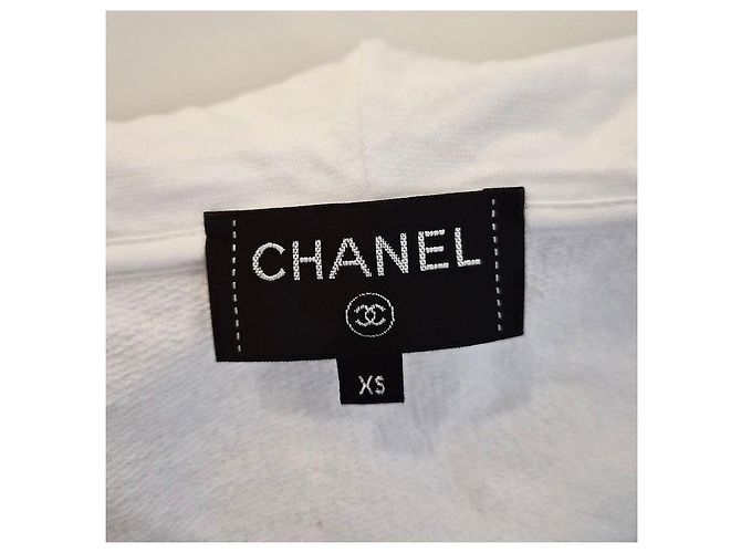 Chanel Felpa con cappuccio e zip con logo graffiti Argento - vista 6