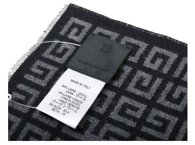 Givenchy Wool Silk Scarf Black - view 11