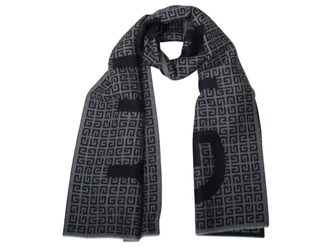 Givenchy Wool Silk Scarf Black - view 12