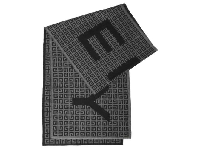 Givenchy Wool Silk Scarf Black - view 4