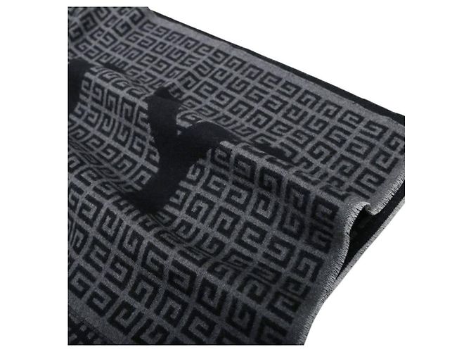 Givenchy Wool Silk Scarf Black - view 7
