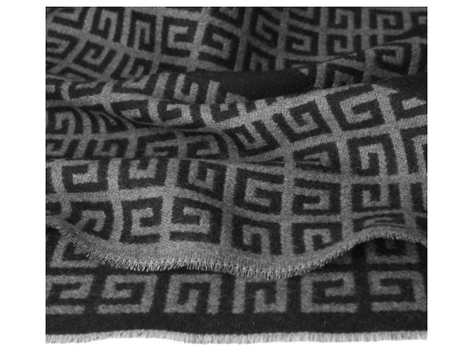 Givenchy Wool Silk Scarf Black - view 8