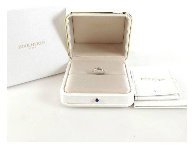 Boucheron Anillo de Diamante en Oro Blanco Clou de Paris Edición Radiant Quattro - vista 5