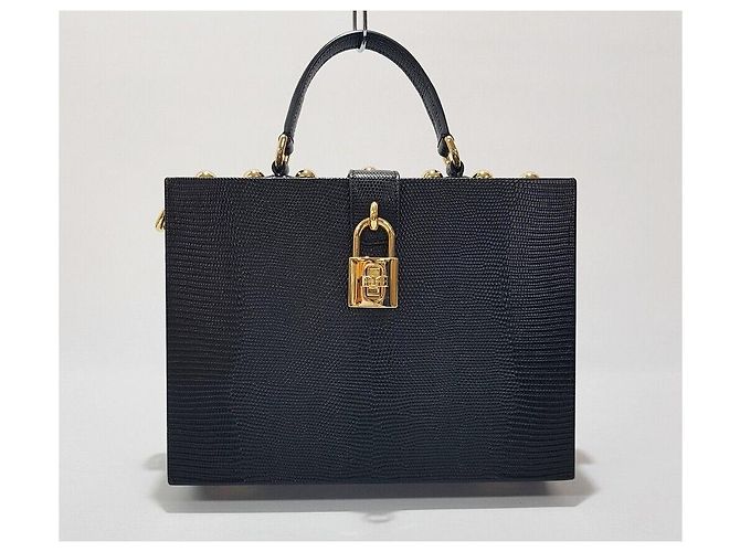 Dolce & Gabbana Bolso de caja de lagarto con tachuelas - vista 2
