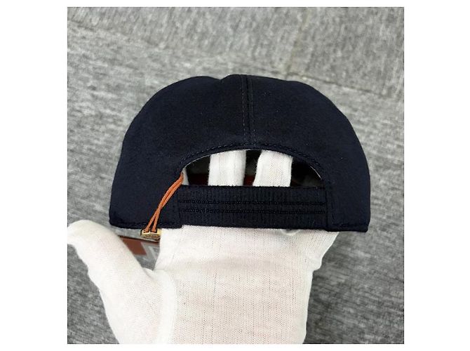 Loro Piana Cappellino da baseball in cashmere Storm System blu navy - vista 15