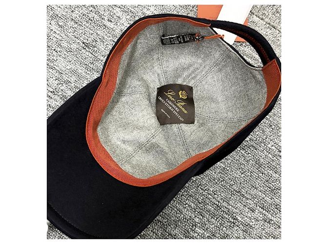 Loro Piana Cappellino da baseball in cashmere Storm System blu navy - vista 16