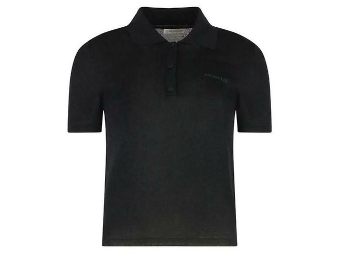 Moncler Polo de algodón bordado con logo Negro - vista 4