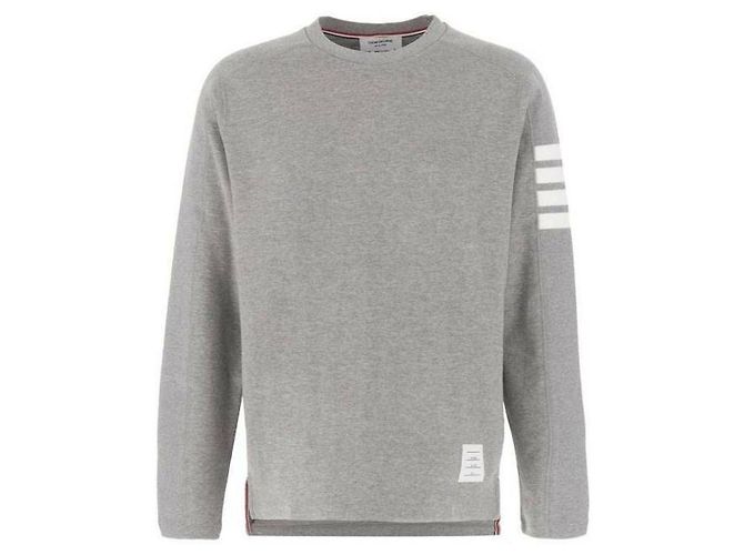 Thom Browne Camiseta de manga longa de algodão - vista 4