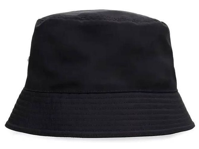 Prada Re-Nylon Triangular Logo Bucket Hat Black - view 5