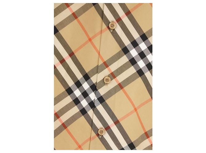 Burberry Camisa de cuadros de algodón Castaño - vista 6