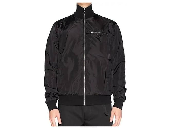 Prada Chaqueta reversible con logo triangular Negro - vista 5