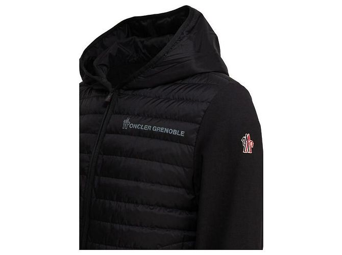 Moncler Cardigã com capuz acolchoado Preto - vista 7