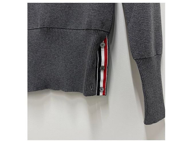 Thom Browne Maglione in cotone lavorato Milano con righe diagonali Marrone - vista 16