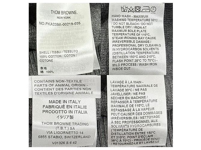 Thom Browne Maglione in cotone lavorato Milano con righe diagonali Marrone - vista 19