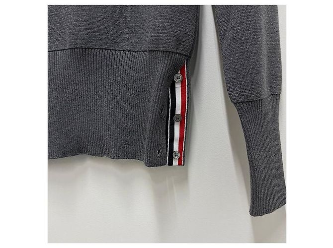 Thom Browne Maglione in cotone lavorato Milano con righe diagonali Marrone - vista 5