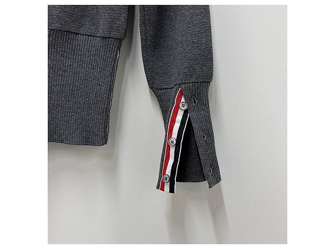 Thom Browne Maglione in cotone lavorato Milano con righe diagonali Marrone - vista 6