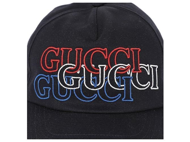 Gucci Bestickte Baseballmütze Schwarz - Ansicht 8