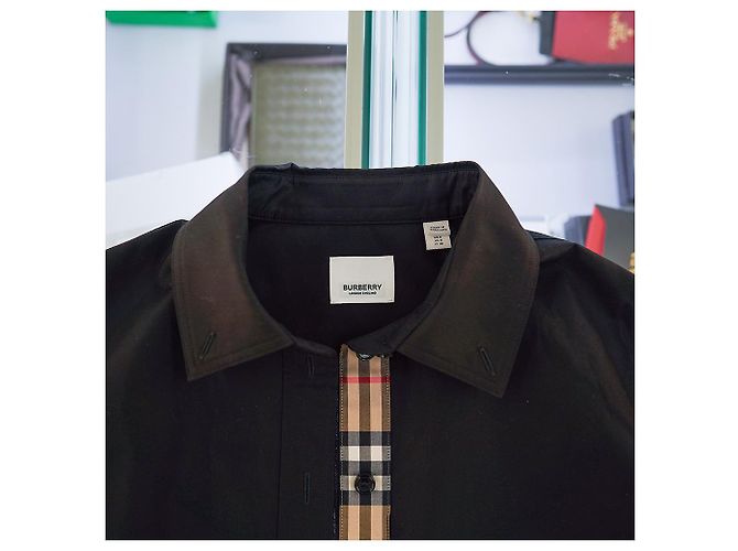 Burberry Camicia a maniche lunghe in cotone nero a quadri slim fit - vista 19