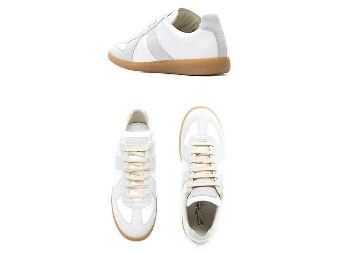 Maison Martin Margiela Sneakers bianche e grigie dell'esercito tedesco per donne Marrone - vista 2