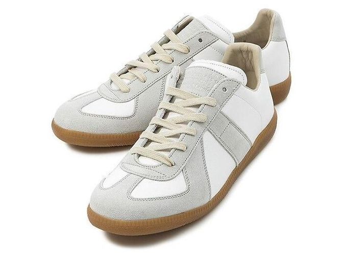 Maison Martin Margiela Sneakers bianche e grigie dell'esercito tedesco per donne Marrone - vista 3